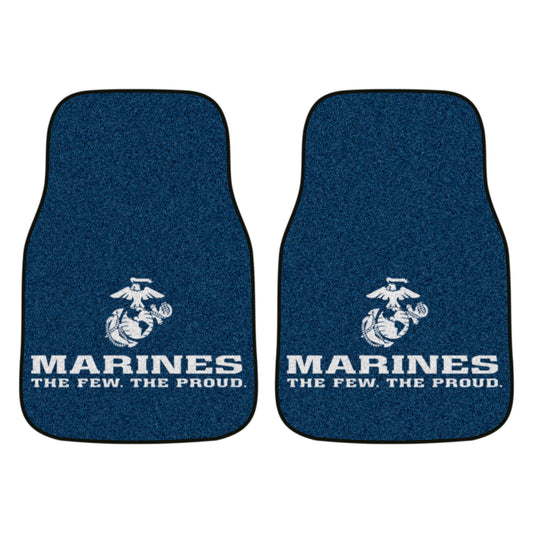 U.S. Marines Carpet Car Mat Set - 2 Pieces