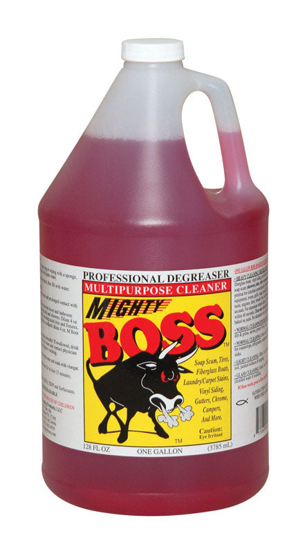 Mighty Boss Lemon Scent Cleaner and Degreaser 1 gal. Liquid (Pack of 4)