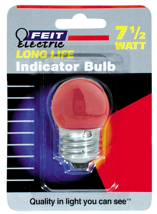 Feit Electric BP71/2S/CR 7.5 Watt Red Globe Night Light Bulb