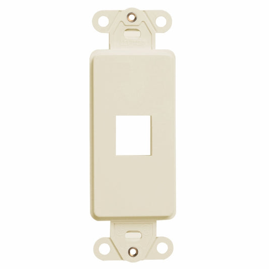 Leviton Light Almond 1 gang Plastic Decora Wall Plate 1 pk