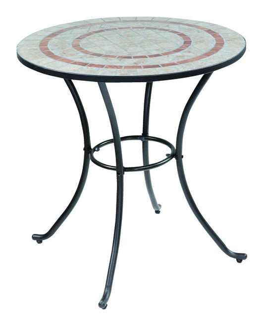 Living Accents  Melrose  Round  Mosaic Stone  Bistro Table