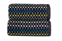 SOREMA 2-Piece Towel Set 100% Genuine Cotton Sorema Grid Guest Towel, Hand Towel, 530 GSM, Multicolor Eco-Friendly