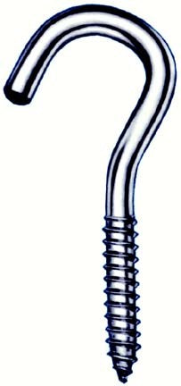 Hindley 42154 4-7/8 Zinc Plated Screw Hook Lag Thread (Pack of 10)