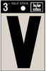 Hy-Ko 3 in. Black Vinyl Letter V Self-Adhesive 1 pc. (Pack of 10)