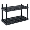 Gracious Living Knect-A-Shelf Black Resin 750 lbs. Capacity Shelving Unit 72 H x 36 W x 18 D in.
