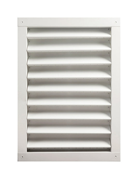 Master Flow 18 in. W X 24 in. L White Aluminum Wall Louver