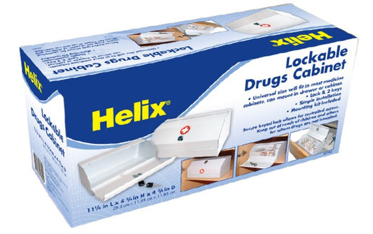 Helix 27050 11-1/4" X 4-5/8" X 3-1/4" White Prescription Cabinet