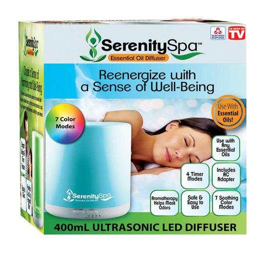 Serenity Spa As Seen On TV Reenergize Essential Oil Diffuser Plastic 1 pk