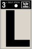 Hy-Ko 3 in. Black Vinyl Letter L Self-Adhesive 1 pc. (Pack of 10)