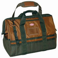 Bucket Boss Gatemouth 12 in. W X 14 in. H Polyfiber Tool Bag 36 pocket Brown 1 pc
