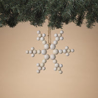 Gerson White Bead Indoor Christmas Decor 7.5 in.