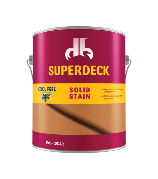 Superdeck Cool Feel Solid Cedar Acrylic Deck Stain 1 gal. (Pack of 4)