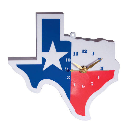 Turbine Texas Clock Red