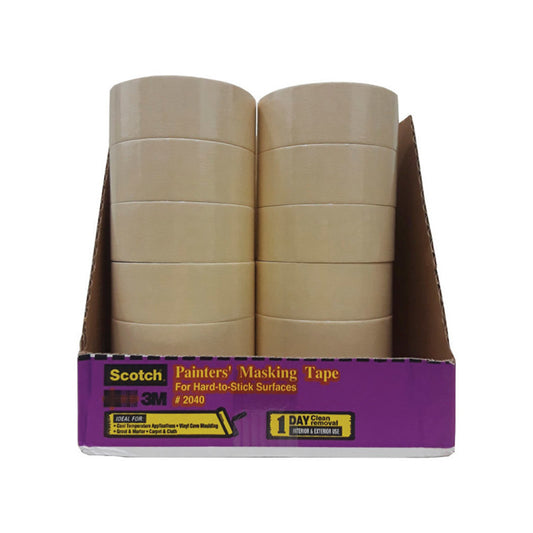 Scotch 1.88 in. W X 55 yd L Tan High Strength Solvent Resistant Masking Tape  (Pack of 24)