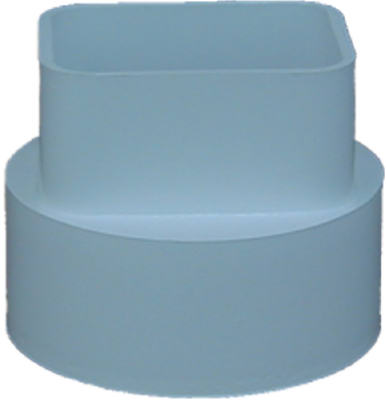 PVC Pipe Downspout Adapter, 2 x 3 x 3-In.