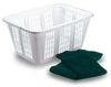 Rubbermaid FG296585WHT White Laundry Basket (Pack of 8)