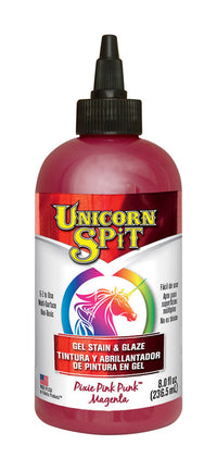 Unicorn Spit Flat Pink Gel Stain and Glaze 8 oz. (Pack of 6)