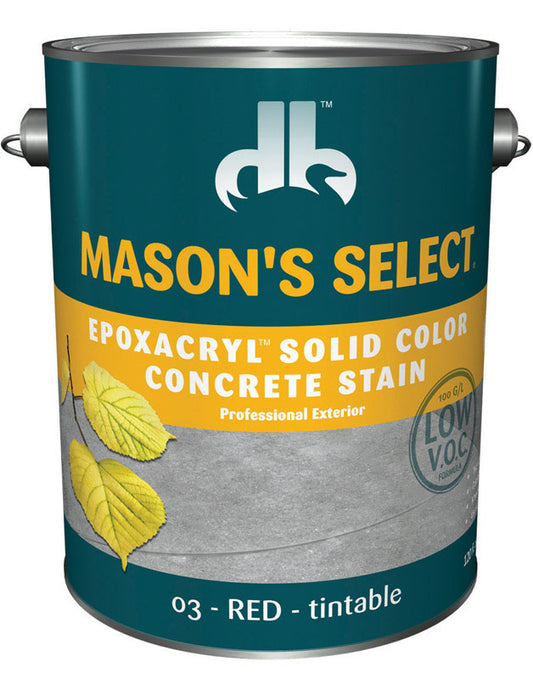 Mason's Select Solid Red Base 3 Acrylic/Epoxy/Latex Epoxacryl Concrete Stain 1 gal. (Pack of 4)