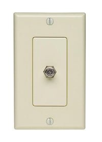 Leviton C22-05861-00W Single Gang White Coaxial Jack Cover