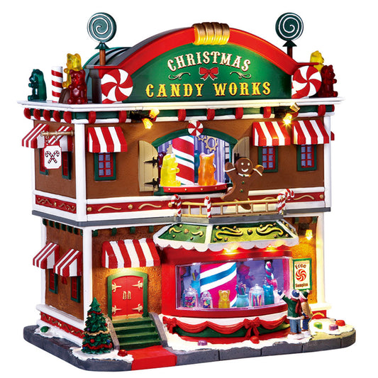 Lemax  Christmas Candy Works  Village Building  Multicolor  Resin  11.02 in. 1 pk