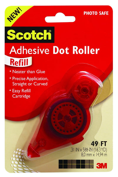 3m 6055-R 49' Scotch Adhesive Dot Roller Refill