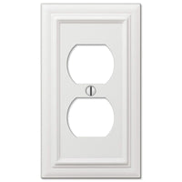 Amerelle Continental White 2 gang Die-Cast Metal Duplex Wall Plate 1 pk