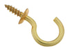 National Hardware  Small  Solid Brass  1 in. L Hook  4 pk