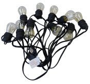 Asian Import Store Distribution Out10nde2618clb 21' 10 S14 Light Black Wire Outdoor Patio Light Set