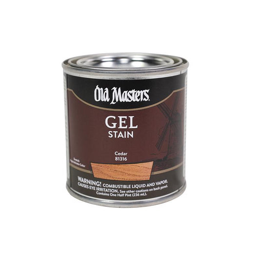 Old Masters Semi-Transparent Cedar Oil-Based Alkyd Gel Stain 0.5 pt