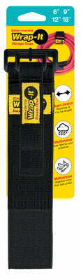 Wrap-It Storage Super-Stretch 2 in.   W X Assorted  L Black Stretch Storage Straps 10 lb 4 pk