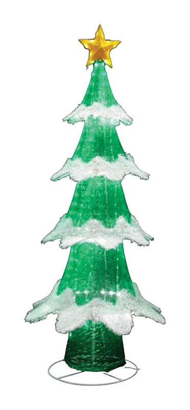 Citi-Talent  Tree  Holiday Decoration  Fabric  1 pk Green/White