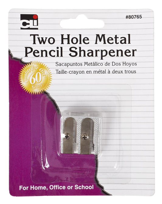 Charles Leonard Inc. 80765 Two Hole Metal Pencil Sharpener                                                                                            