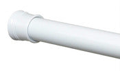 Zenna Home 505W 42" - 72" White Adjustable Tension Shower Rod
