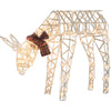 Celebrations LED White 24 in. 3D Wire Deer with Red Plaid Bow Yard Decor