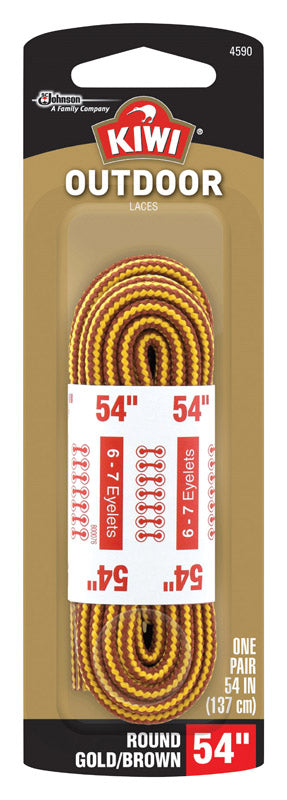 Kiwi Outdoor 54 in. Yellow & Brown Boot Laces