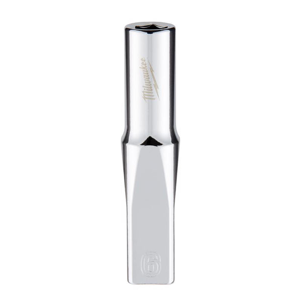 Dado profundo estándar de 6 puntas métrico de 6 mm x 1/4 pulg. de Milwaukee, 1 pieza