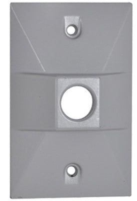 Weatherproof Rectangular Lampholder Cover, Gray