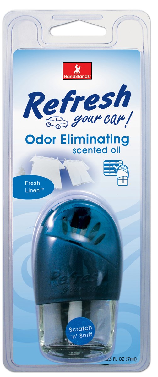 Handstands 09820 Fresh Linen Refresh Your Car Scented Oil Air Freshener (Pack of 3)