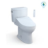 TOTO® WASHLET+®  Drake® II Two-Piece Elongated 1.28 GPF Toilet and WASHLET+® C5 Bidet Seat, Cotton White - MW4543084CEFG#01