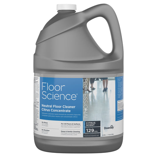 Floor Science Citrus Scent Floor Cleaner Liquid 1 gal. (Pack of 4)