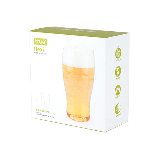 TRUE Flexi 20 oz Clear Plastic Beer Glass (Pack of 4).