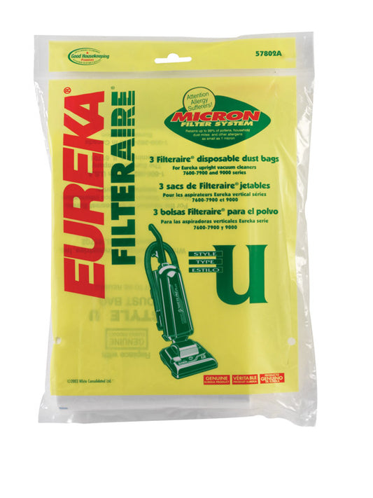 Eureka  Filteraire  Vacuum Bag  For Fits Bravo, Boss Bravo, Powerline, Powerline Gold 3 pk