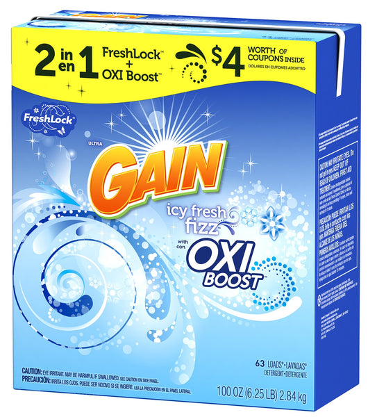 Gain 84918 100 Oz Gain Ultra Powder Detergent With Oxi Booster