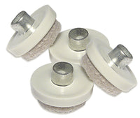 Furniture Glides, Nail-On With Adhesive, Tan, Round, 1-In., 8-Pk. (Pack of 6)