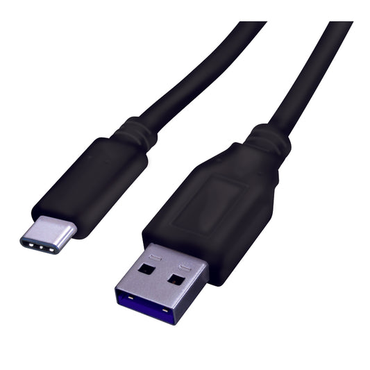 Fabcordz USB to Type C Charge and Sync Cable 3 ft. Black