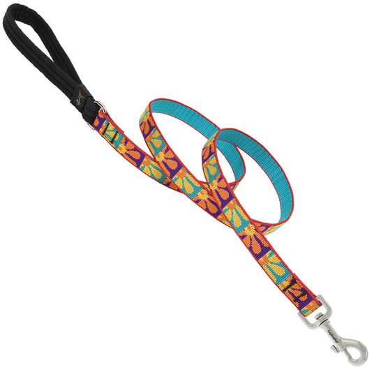 Lupine Pet Original Designs Multicolor Crazy Daisy Nylon Dog Leash