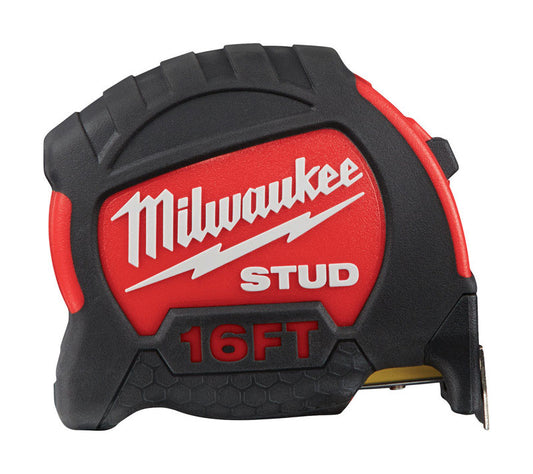 Milwaukee STUD 16 ft. L x 2.3 in. W Closed Case Tape Measure Red SAE 1 pk