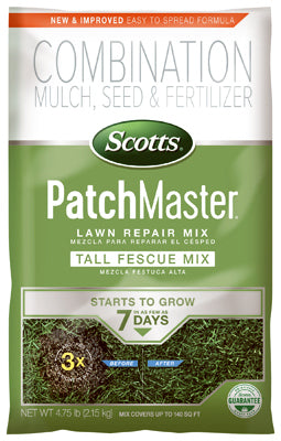 Scotts PatchMaster Tall Fescue Grass Sun or Shade Seed/Fertilizer/Mulch Repair Kit 4.75 lb