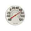 Taylor Analog Dial Thermometer Metal White