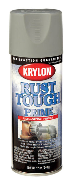 Imprimación galvanizante en aerosol Krylon Rust Tough Prime Gray, 12 oz (paquete de 6)